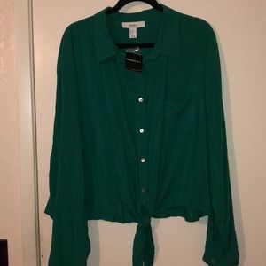 Emerald green blouse